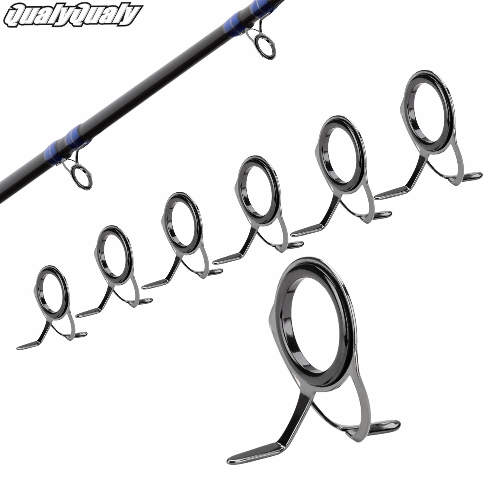 7pcs Fishing Rod Guides Repair - Fishing Rod Guide Replacement reseña y precio