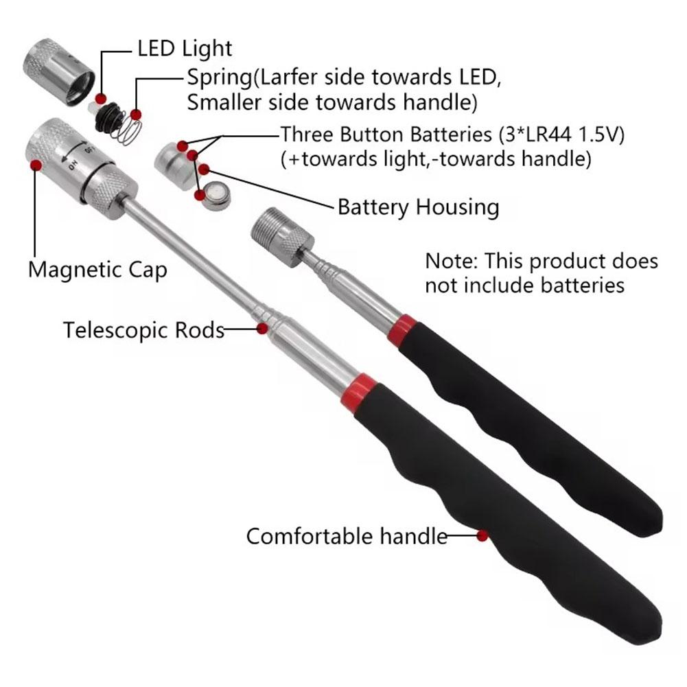 Telescopic Magnetic Pen with L - Fishing Rod Travel reseña y precio