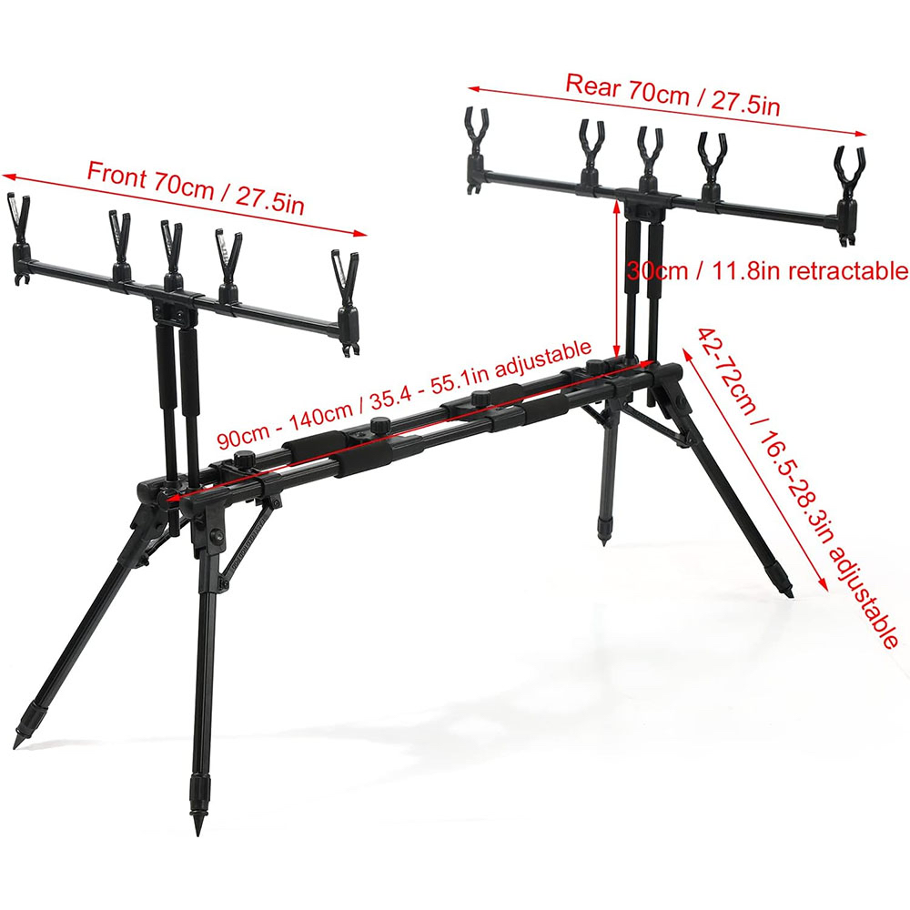 JSFUN  Adjustable 5-Rod Fishin - Fishing Rod Rack reseña y precio