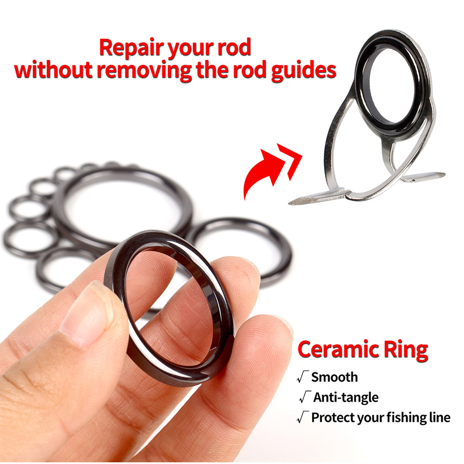 Fishing Rod Guide Repair Kit C - Fishing Rod Repair Kit reseña y precio