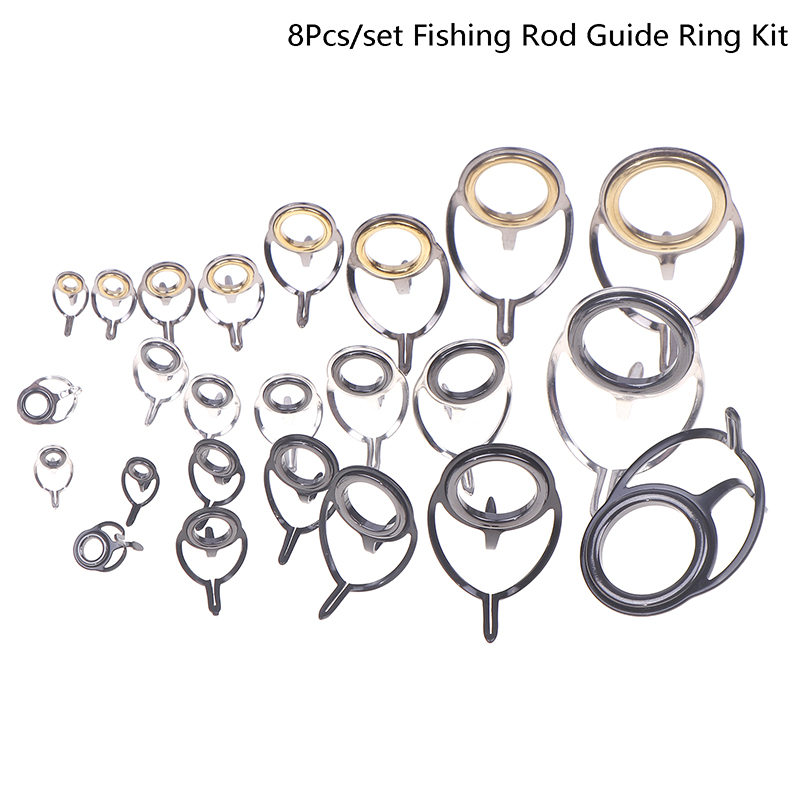 8Pcs Fishing Tackle Stainless  - Fishing Rod Guide Replacement reseña y precio