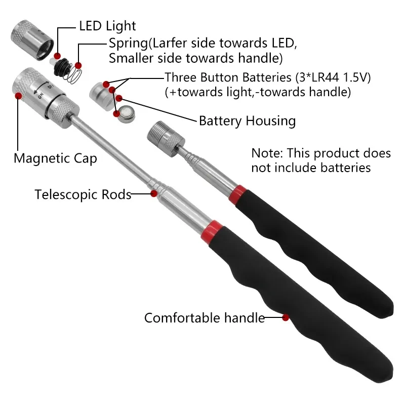 Telescopic Magnetic Pen with L - Fishing Rod Travel reseña y precio