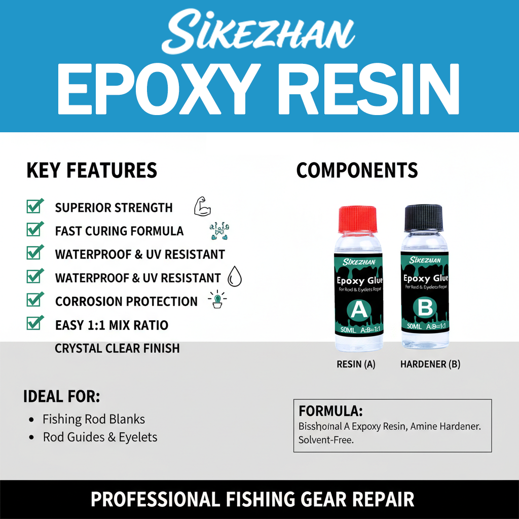 AB Epoxy 1:1 for Fishing Rod R - Fishing Rod Guide Replacement reseña y precio
