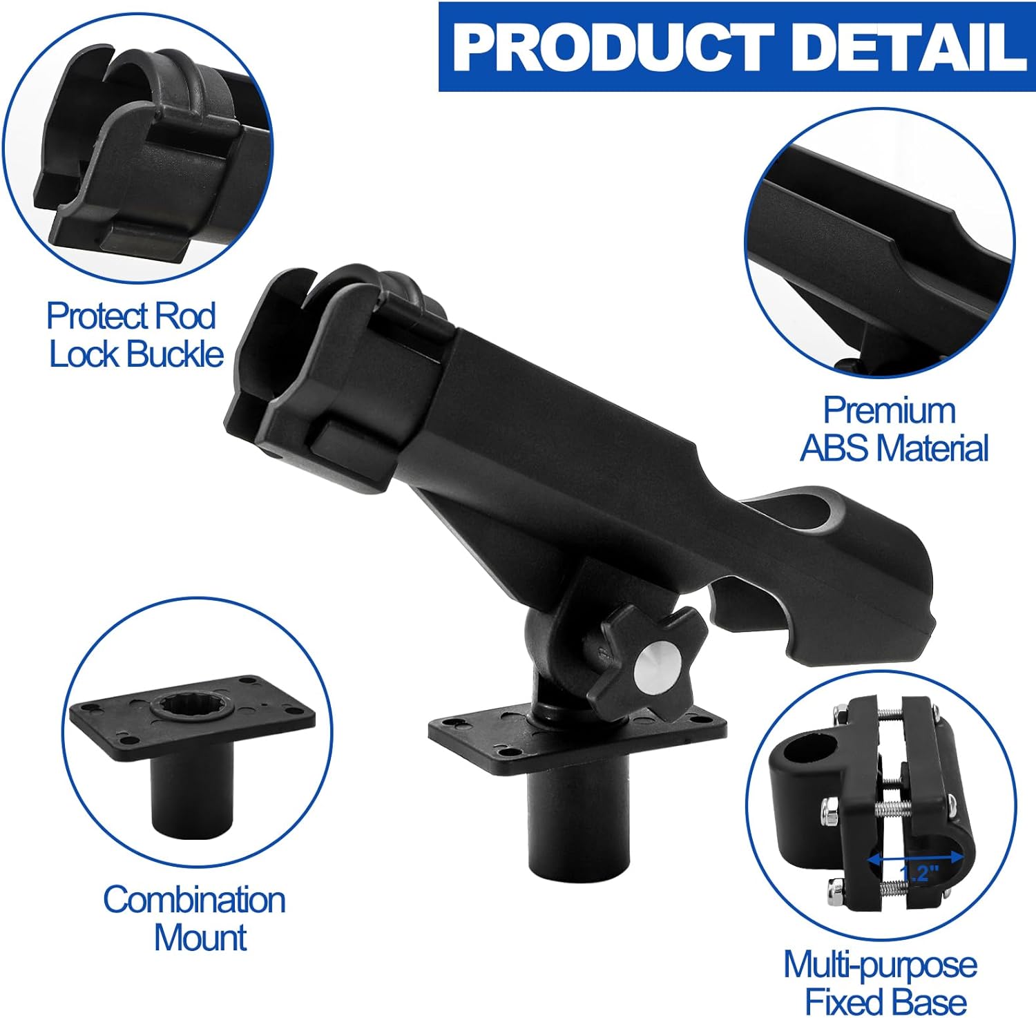2 Pack Fishing Rod Holder with - Fishing Rod Boat reseña y precio