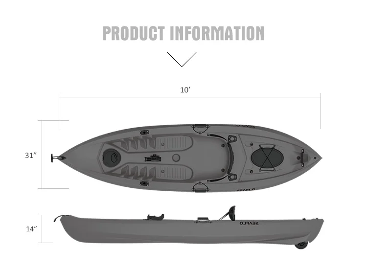 10ft 1 Person HDPE Plastic Boa - Fishing Rod Boat reseña y precio