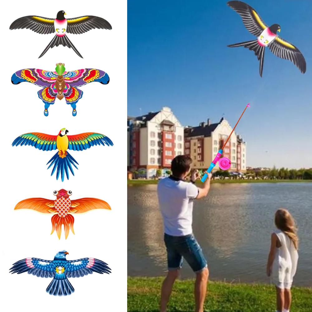 Children Kite Toy Cartoon Bird - Fishing Rod Fly reseña y precio