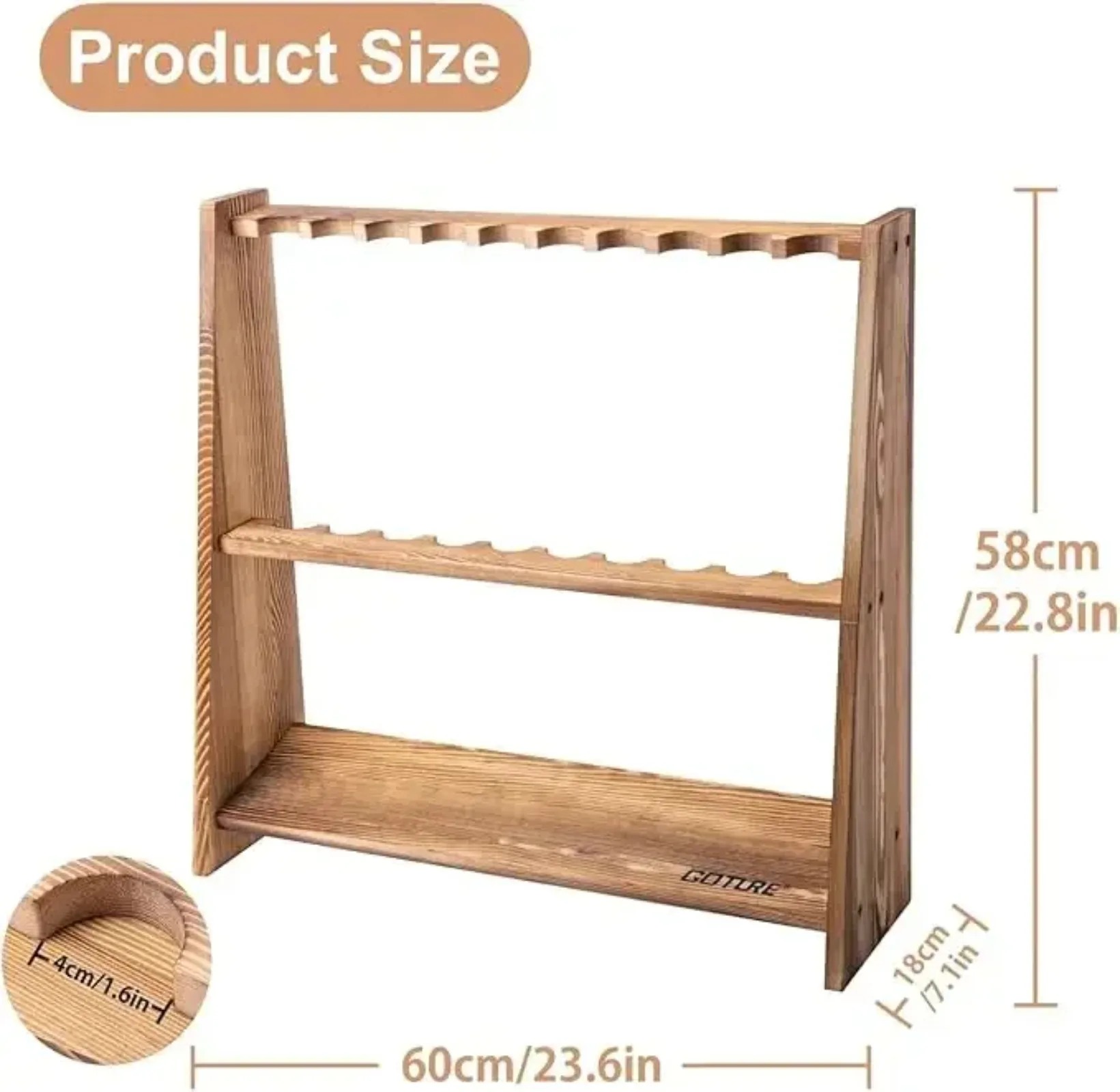 Goture 10 Slots Carbonized Pin - Fishing Rod Rack reseña y precio