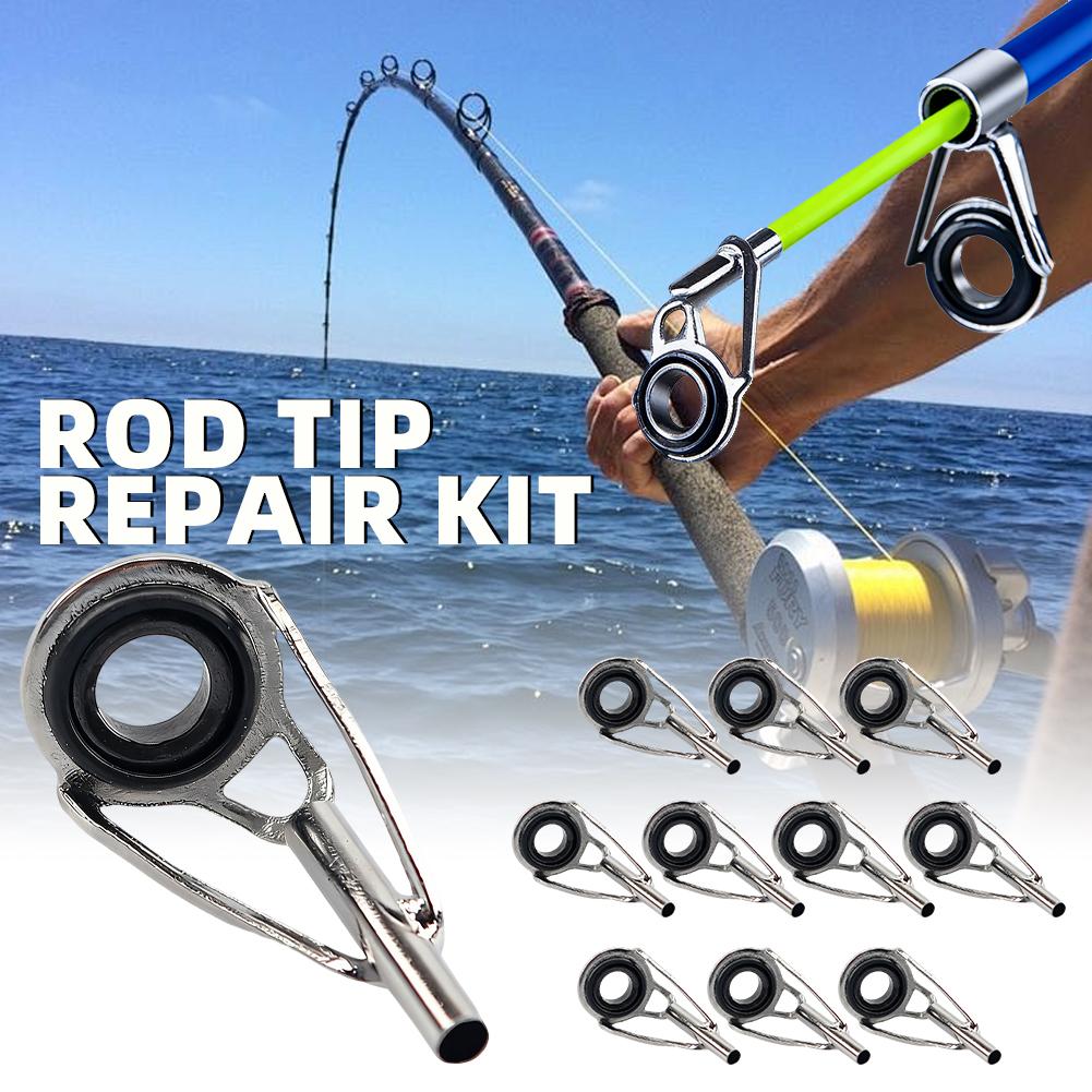 Rod Tip Repair Kit 10pcs Fishi - Fishing Rod Guide Replacement reseña y precio