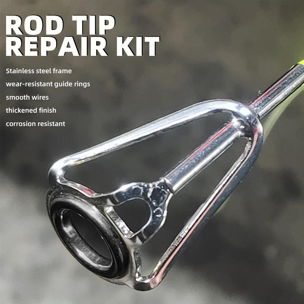 Rod Tip Repair Kit 10pcs Fishi - Fishing Rod Guide Replacement reseña y precio