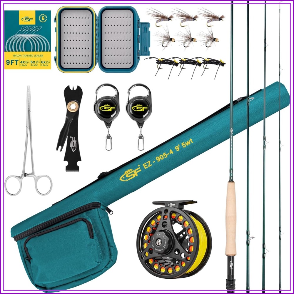 Fly Fishing Rod Combo Starter  - Fishing Rod Fly reseña y precio