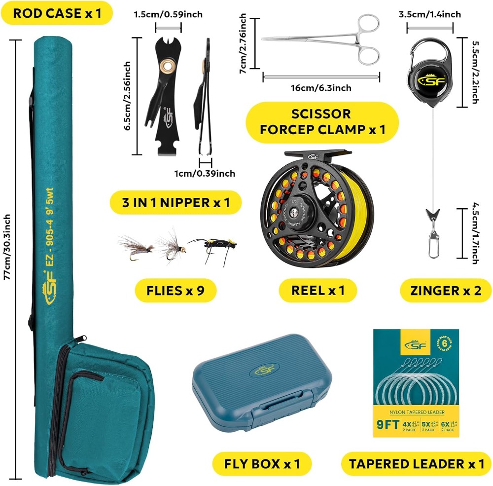Fly Fishing Rod Combo Starter  - Fishing Rod Fly reseña y precio