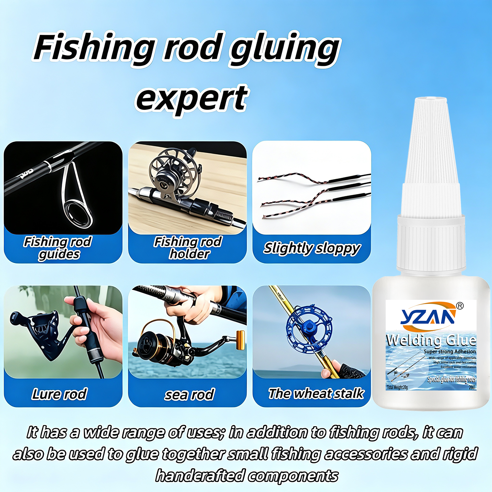 Fishing Rod Repair Glue  Fast  - Fishing Rod Guide Replacement reseña y precio