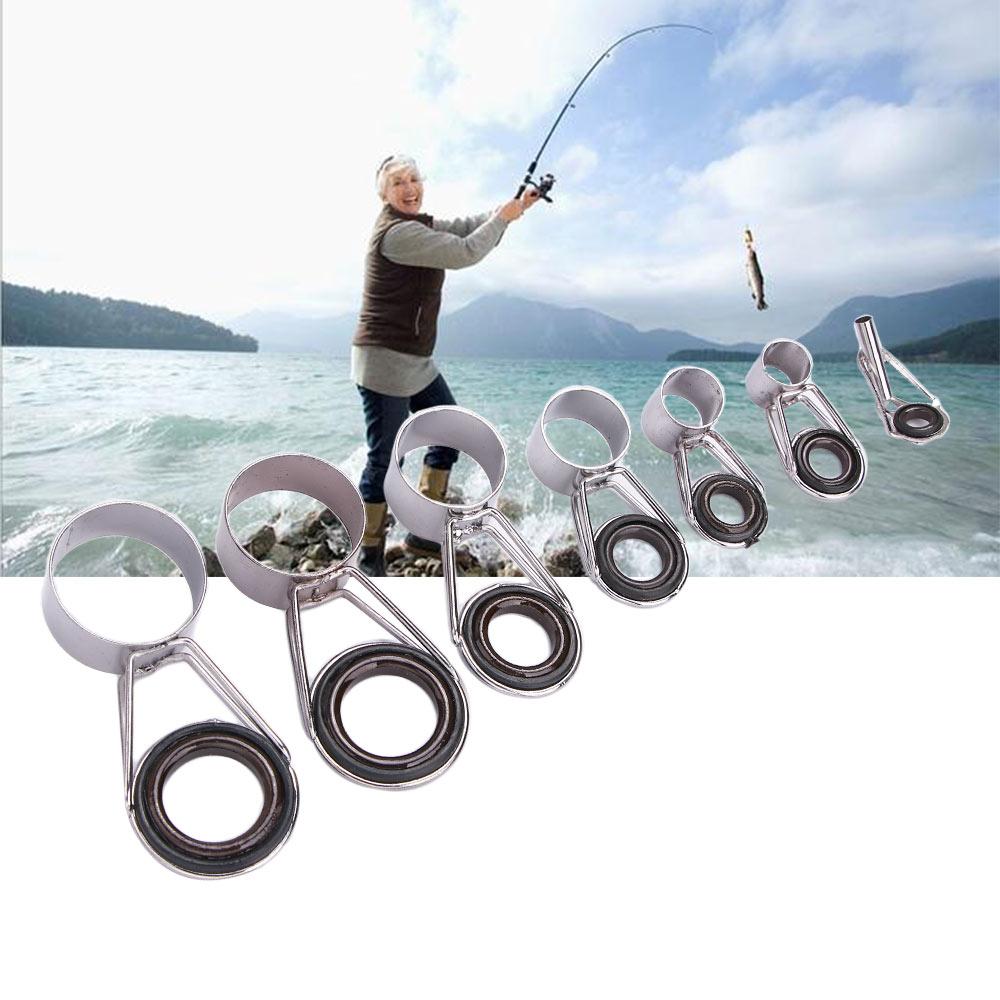 7 Sizes Raft DIY Tip Accessori - Fishing Rod Guide Replacement reseña y precio