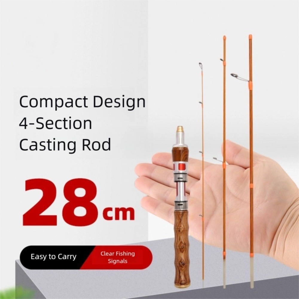 4 Sections Spinning Fishing Ro - Fishing Rod Ice reseña y precio