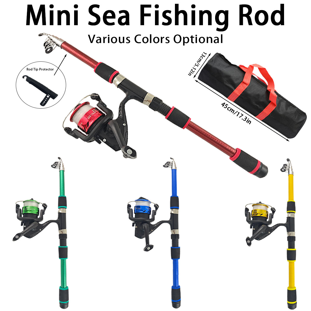 Mini Telescopic Sea Fishing Ro - Fishing Rod Spinning reseña y precio