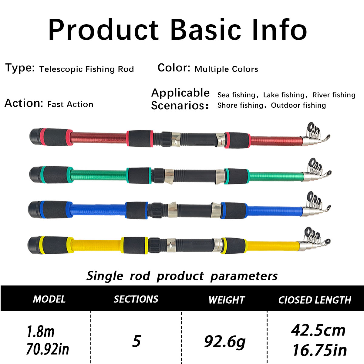 Mini Telescopic Sea Fishing Ro - Fishing Rod Spinning reseña y precio