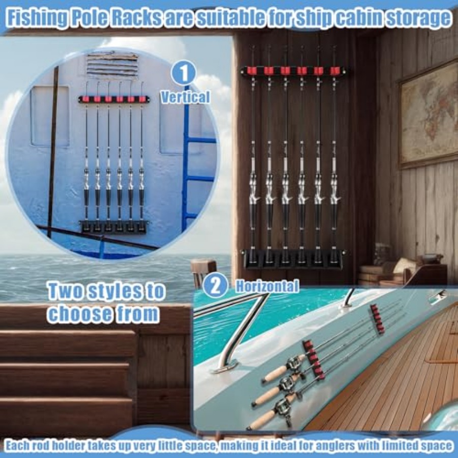 6set Fishing Rod Holders for 1 - Fishing Rod Rack reseña y precio