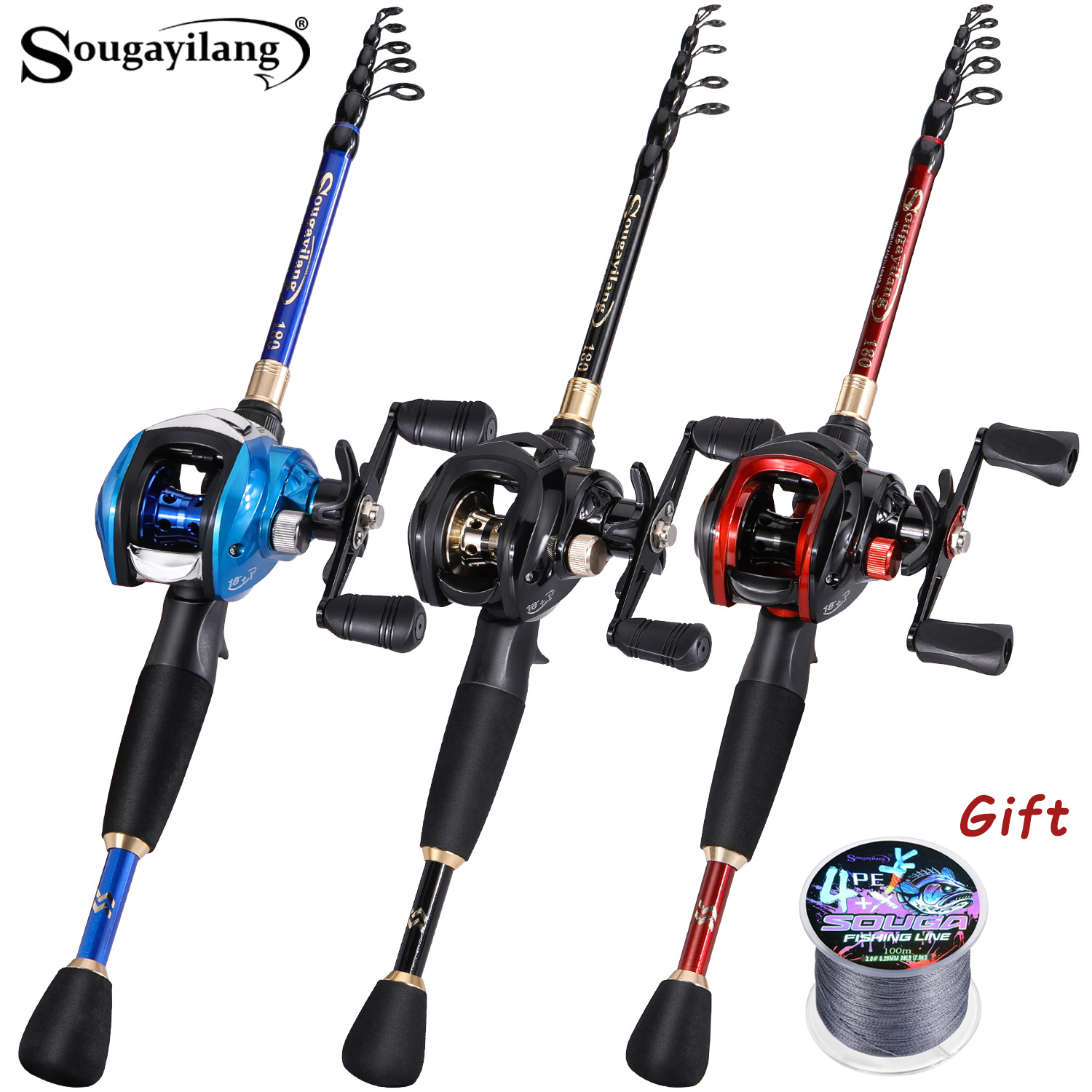 Sougayilang Fishing Set with C - Fishing Rod Carbon Fiber reseña y precio