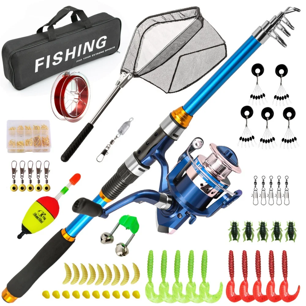 2.1-3.6M Telescopic Glass Fibe - Fishing Rod Spinning reseña y precio