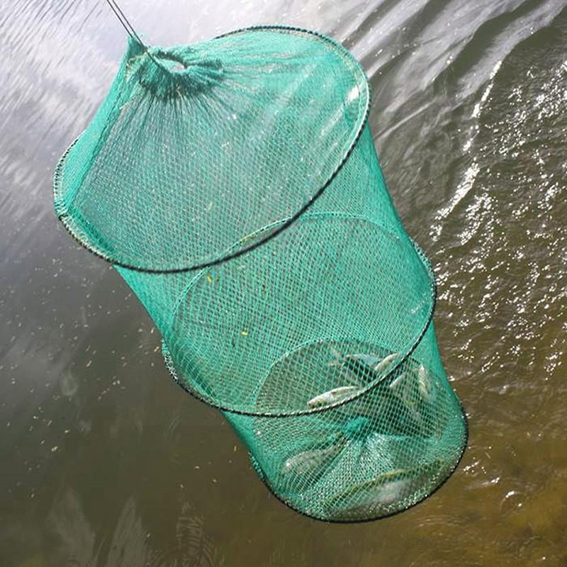 Folding Round Nylon Mesh Metal - Fishing Rod Casting reseña y precio