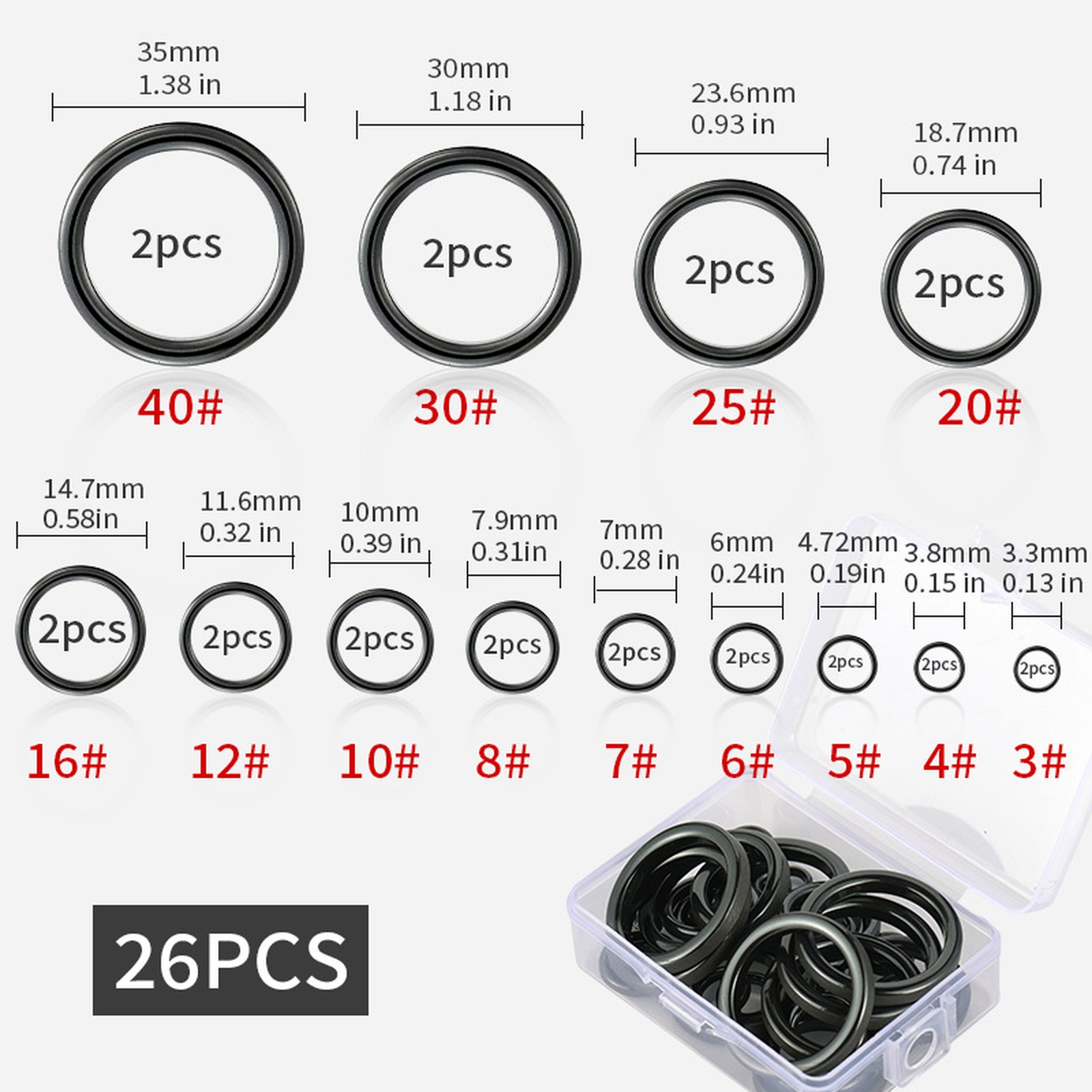 26PCS Fishing Rod Guide Ring K - Fishing Rod Guide Replacement reseña y precio