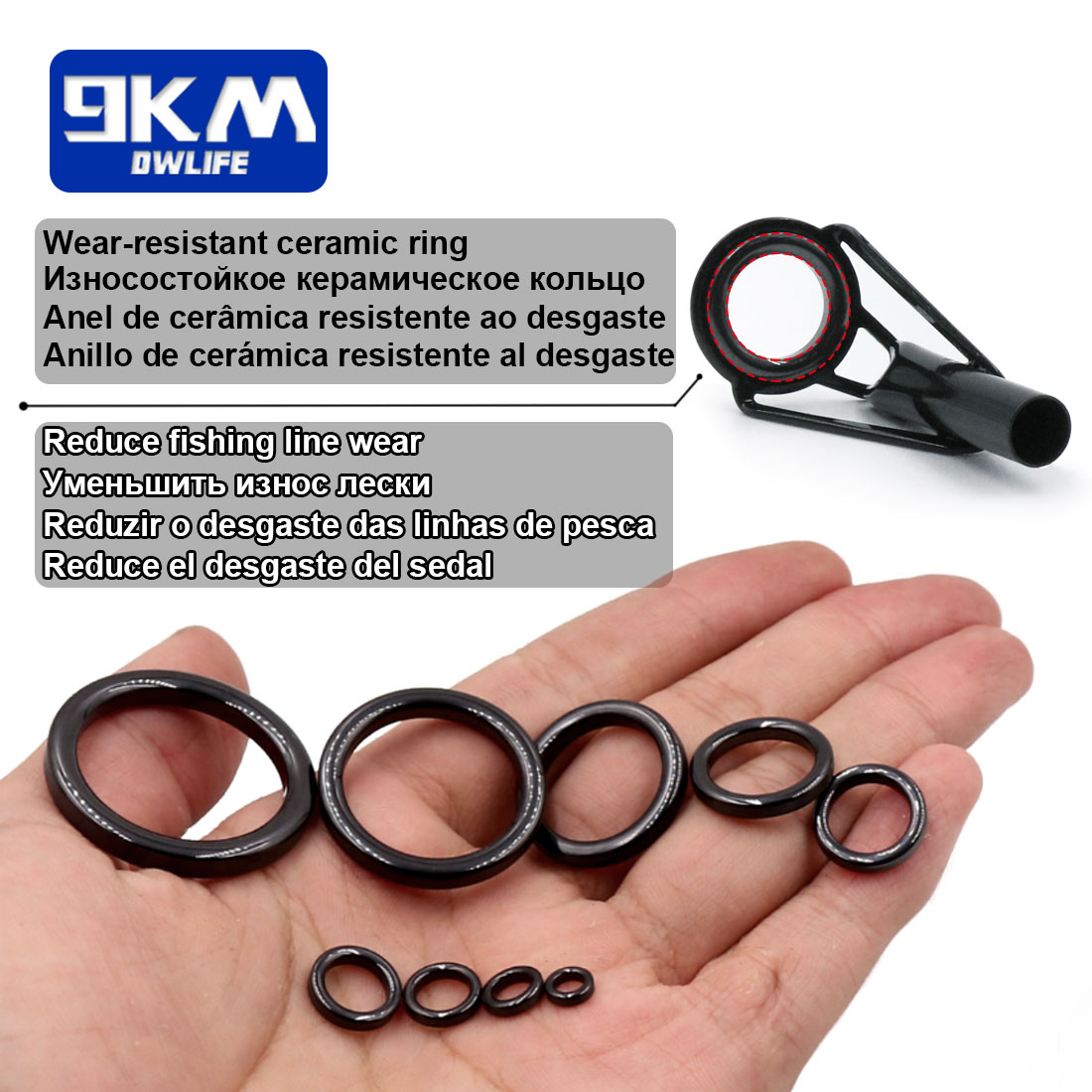 5Pcs Fishing Rod Tip Guides Re - Fishing Rod Tip Replacement reseña y precio